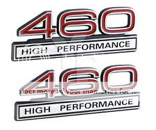 376 CI Engine ID Emblems - Black With Chrome Edges Self-Adhesive Pair